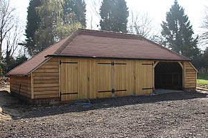 Oak framed garages and outbuildings in Kent